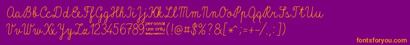 VР±tkovaPР±sanka Font – Orange Fonts on Purple Background