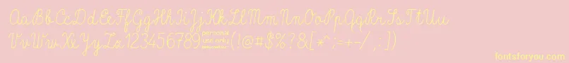 VР±tkovaPР±sanka Font – Yellow Fonts on Pink Background