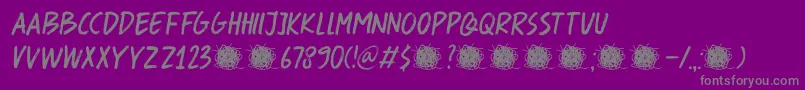 Шрифт DkSpaghettiAndCheese – серые шрифты на фиолетовом фоне