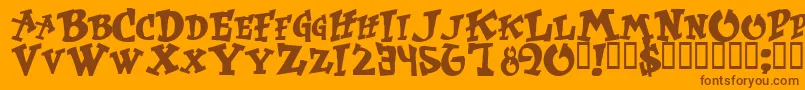Wass Font – Brown Fonts on Orange Background