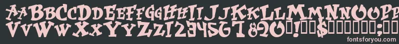 Wass Font – Pink Fonts on Black Background