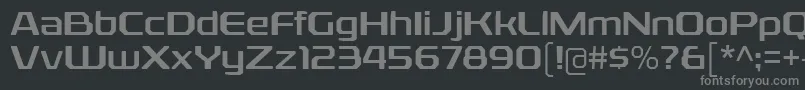 フォントRexliaRg – 黒い背景に灰色の文字