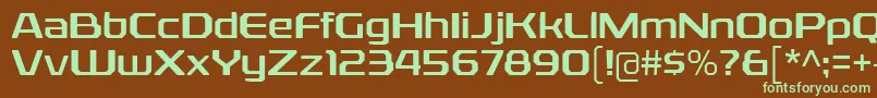 RexliaRg-fontti – vihreät fontit ruskealla taustalla