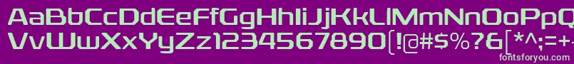RexliaRg Font – Green Fonts on Purple Background