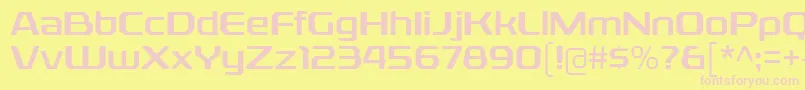 RexliaRg Font – Pink Fonts on Yellow Background