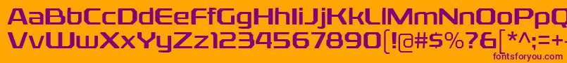 RexliaRg Font – Purple Fonts on Orange Background