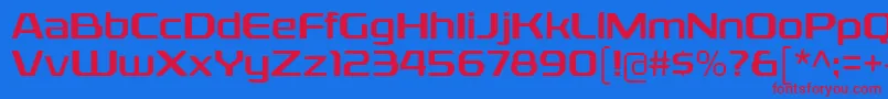 フォントRexliaRg – 赤い文字の青い背景