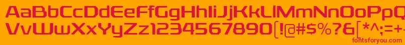 RexliaRg Font – Red Fonts on Orange Background