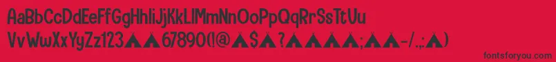 フォントCampingHolidayDemo – 赤い背景に黒い文字