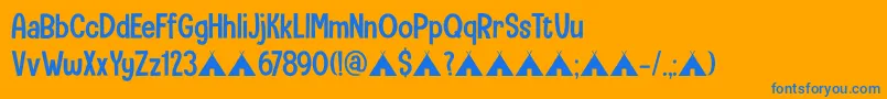 CampingHolidayDemo Font – Blue Fonts on Orange Background