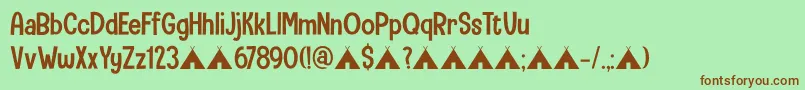 CampingHolidayDemo Font – Brown Fonts on Green Background