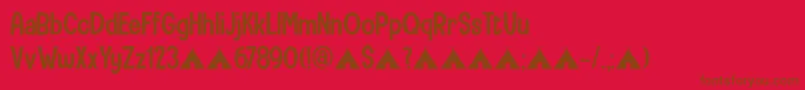 フォントCampingHolidayDemo – 赤い背景に茶色の文字