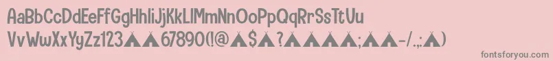 CampingHolidayDemo Font – Gray Fonts on Pink Background