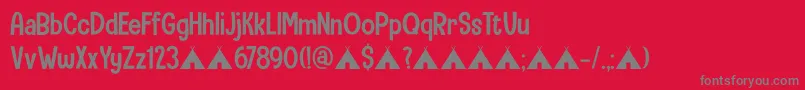 CampingHolidayDemo Font – Gray Fonts on Red Background