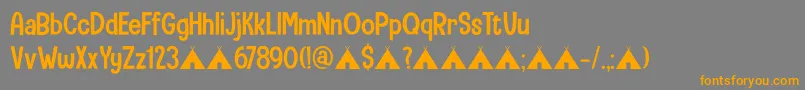CampingHolidayDemo Font – Orange Fonts on Gray Background