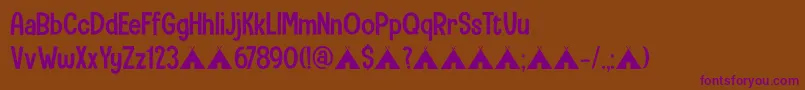 CampingHolidayDemo Font – Purple Fonts on Brown Background