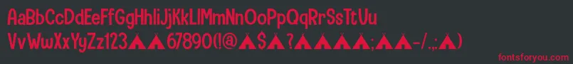 CampingHolidayDemo Font – Red Fonts on Black Background