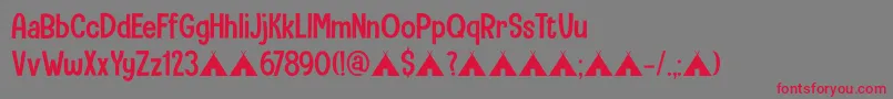 CampingHolidayDemo Font – Red Fonts on Gray Background
