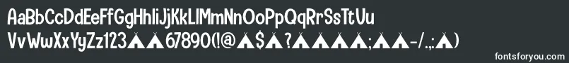 CampingHolidayDemo Font – White Fonts on Black Background