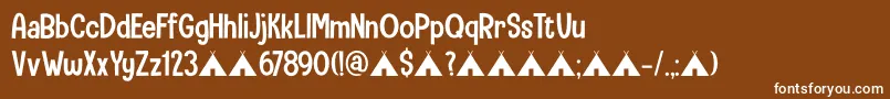 CampingHolidayDemo Font – White Fonts on Brown Background