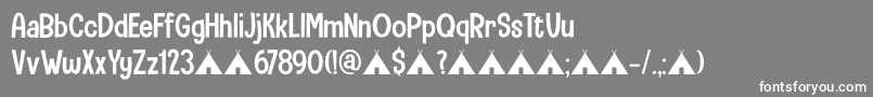 CampingHolidayDemo Font – White Fonts on Gray Background