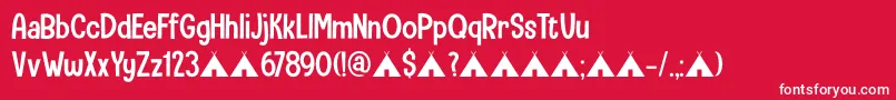 CampingHolidayDemo Font – White Fonts on Red Background