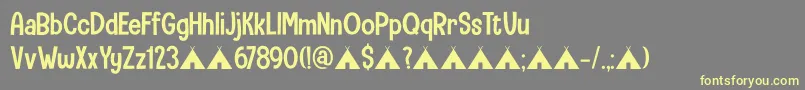 CampingHolidayDemo Font – Yellow Fonts on Gray Background