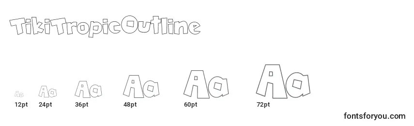 Размеры шрифта TikiTropicOutline