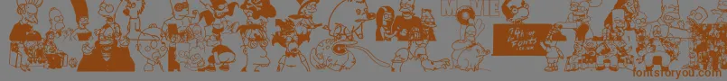 SimpsonsTreehouseOfHorror Font – Brown Fonts on Gray Background