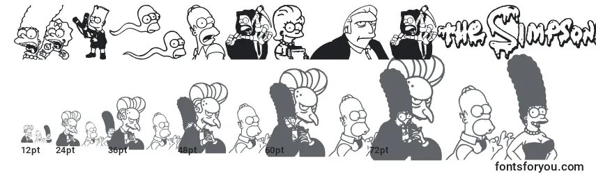 Größen der Schriftart SimpsonsTreehouseOfHorror