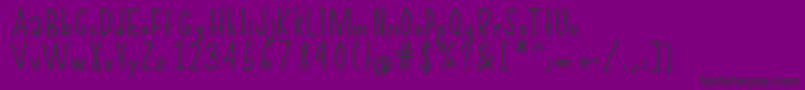Mixbamboo-Schriftart – Schwarze Schriften auf violettem Hintergrund