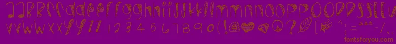 Wildcrazy Font – Brown Fonts on Purple Background