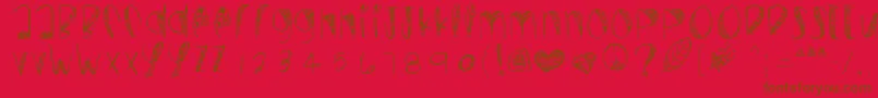 Wildcrazy Font – Brown Fonts on Red Background