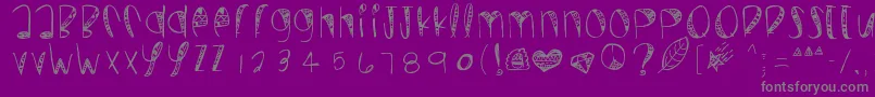 Lisätietoja Wildcrazy-fontista Wildcrazy-fontti – harmaat kirjasimet violetilla taustalla