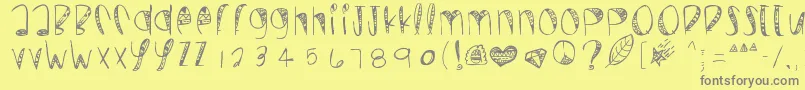 Wildcrazy-Schriftart – Graue Schriften auf gelbem Hintergrund