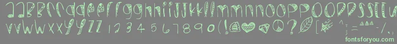 Wildcrazy Font – Green Fonts on Gray Background