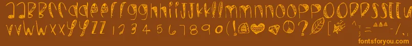 Wildcrazy Font – Orange Fonts on Brown Background