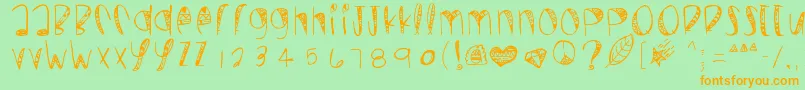 Wildcrazy Font – Orange Fonts on Green Background