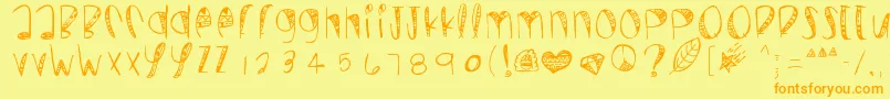 Wildcrazy Font – Orange Fonts on Yellow Background