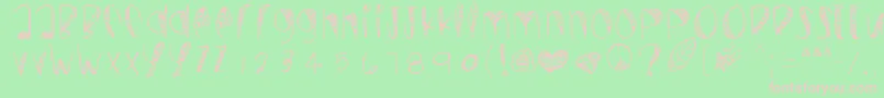 Wildcrazy Font – Pink Fonts on Green Background