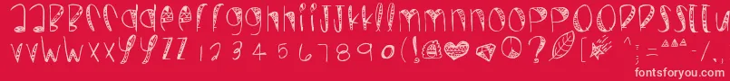 Wildcrazy Font – Pink Fonts on Red Background