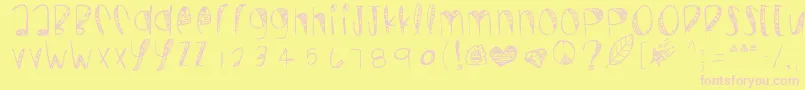 Wildcrazy Font – Pink Fonts on Yellow Background