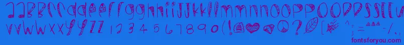 Wildcrazy Font – Purple Fonts on Blue Background