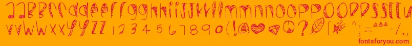 Wildcrazy Font – Red Fonts on Orange Background