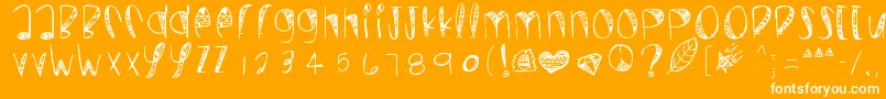 Шрифт Wildcrazy – белые шрифты на оранжевом фоне