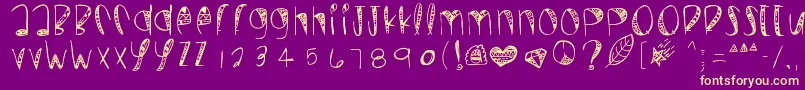 Wildcrazy Font – Yellow Fonts on Purple Background