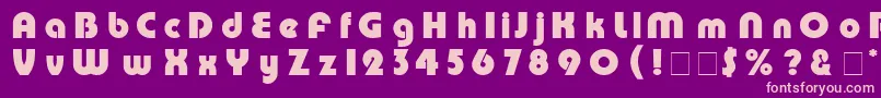 Pump Font – Pink Fonts on Purple Background