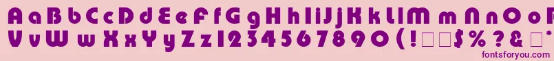 Pump Font – Purple Fonts on Pink Background