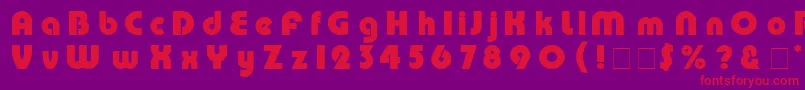 Pump Font – Red Fonts on Purple Background