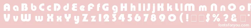 Pump Font – White Fonts on Pink Background